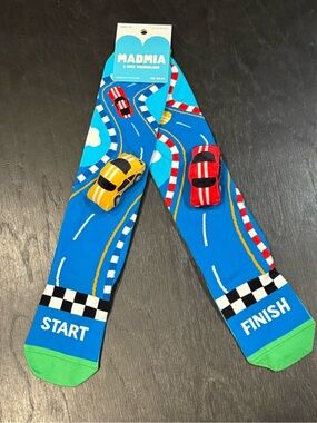 New Madmia Racing Cars Kids Socks Ages 6-99